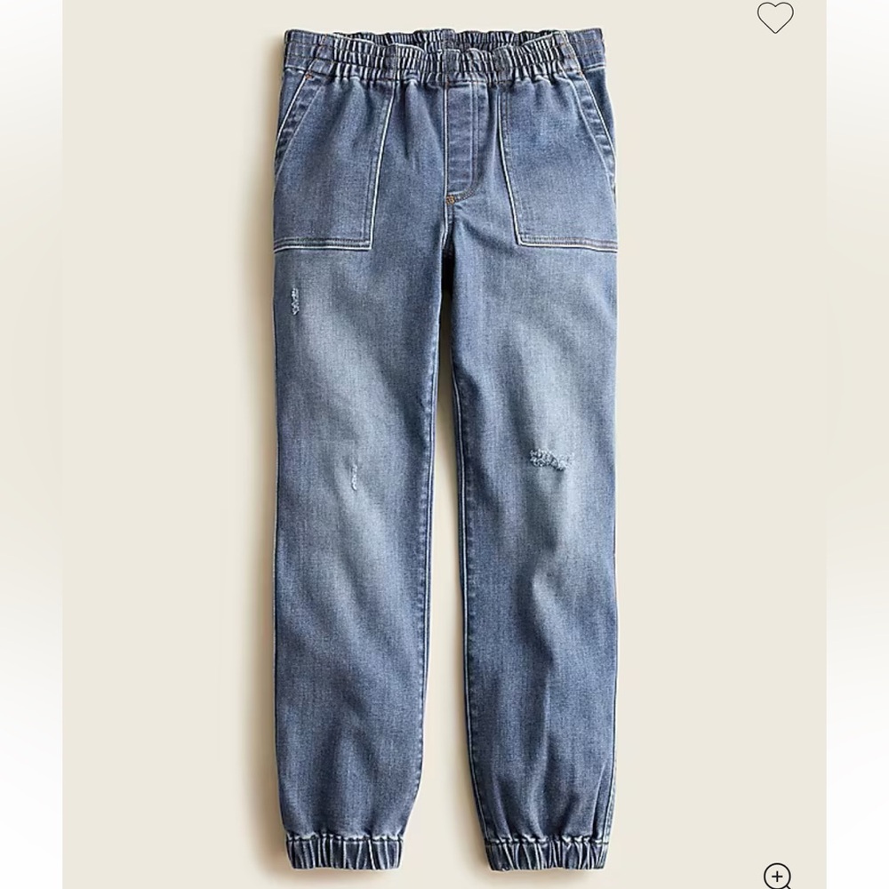 J.Crew Denim Jogger Pants in Horseshoe Wash